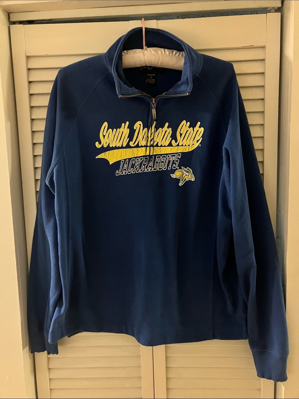 Jansport South Dakota State University Jackrabbits Blue and Gold Quarter Zip XL